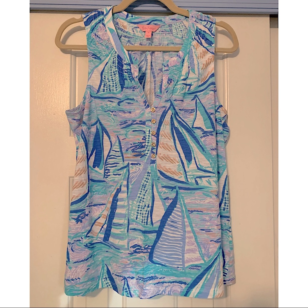 Lilly Pulitzer Essie Top Aboat Time M